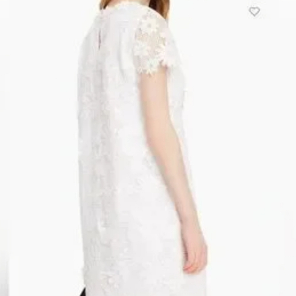 NWT Kate Spade Floral Lace Shirt Dress White Lace Shirt Sleeve Femenin 8 - Picture 4 of 10